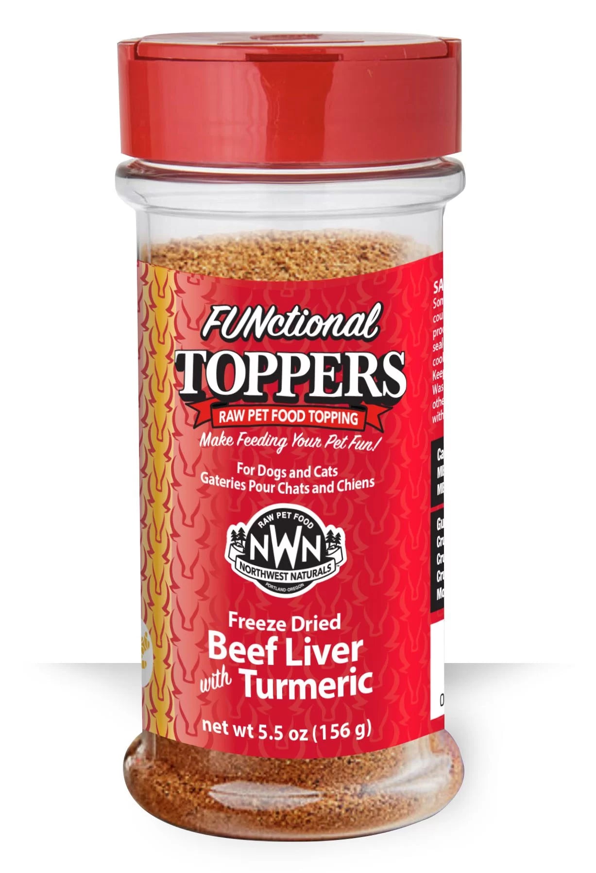 Northwest Naturals Functional Topper Freeze-Dried Beef Liver & Turmeric 5.5-oz, Meal Topper