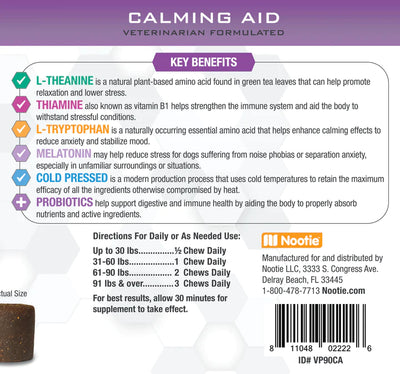 Nootie ProgilityMax Calming Aid With Probiotics, For Dogs