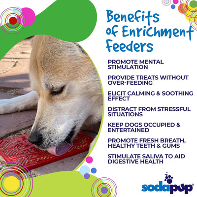 SodaPup Love Hearts Emat Enrichment Small Lick Mat For Dogs