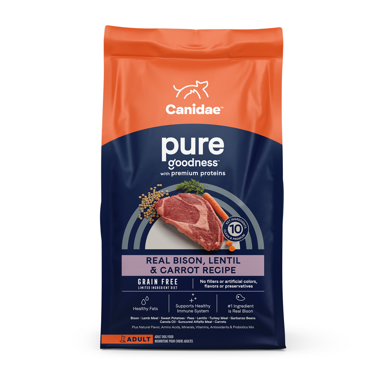 Canidae Pure Grain Free Adult Bison Dry Dog Food