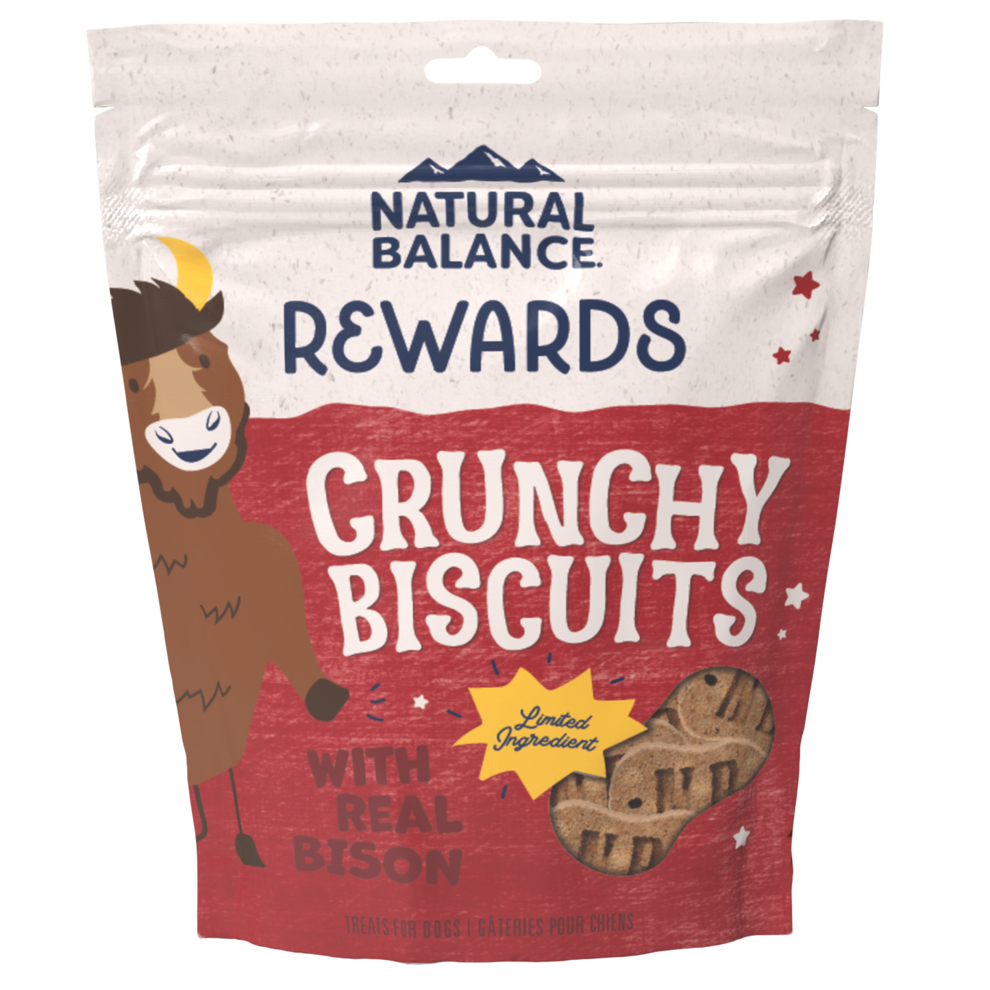 Natural Balance Limited Ingredient Crunchy Biscuits Sweet Potato And Bison Recipe, 14-oz Bag