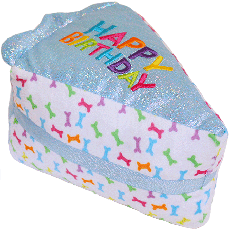 Multipet Birthday Cake Slice 6-Inch, Dog Toy