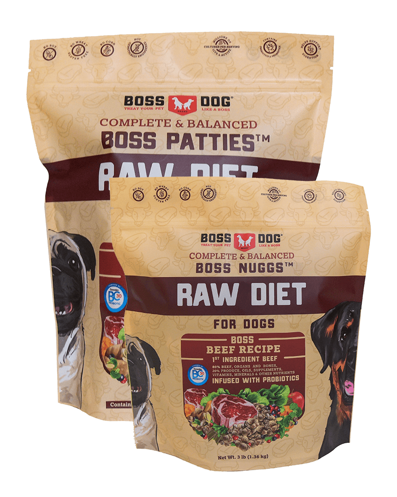 Boss Dog Adult Beef, Frozen Raw Dog Food