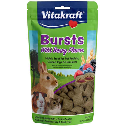 Vitakraft Bursts Wild Berry 1.76-oz, Small Animal Treat