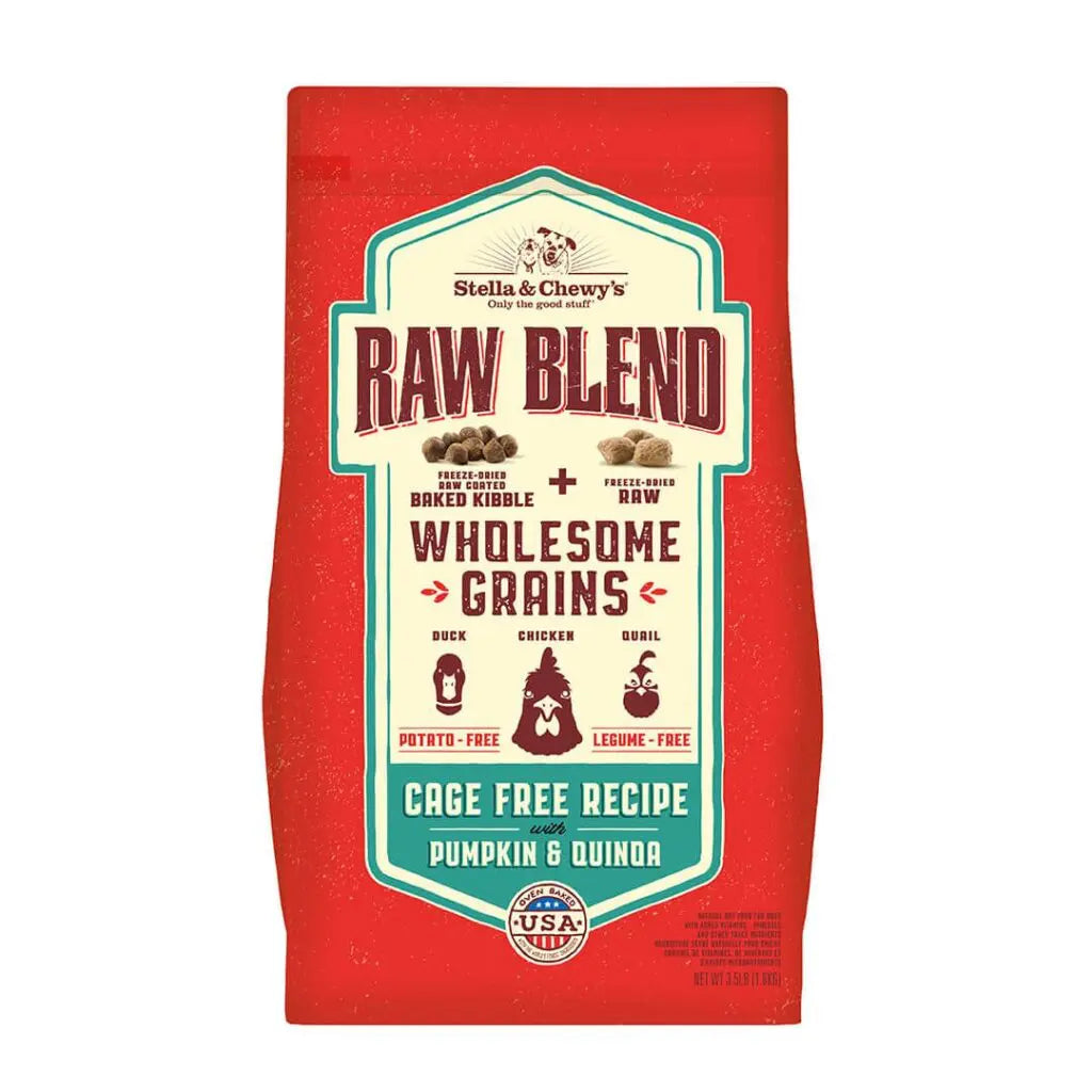 Stella & Chewy's Raw Blend Cage Free Wholesome Grains With Pumpkin & Quinoa, Dry Dog Food