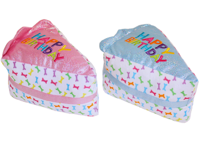 Multipet Birthday Cake Slice 6-Inch, Dog Toy