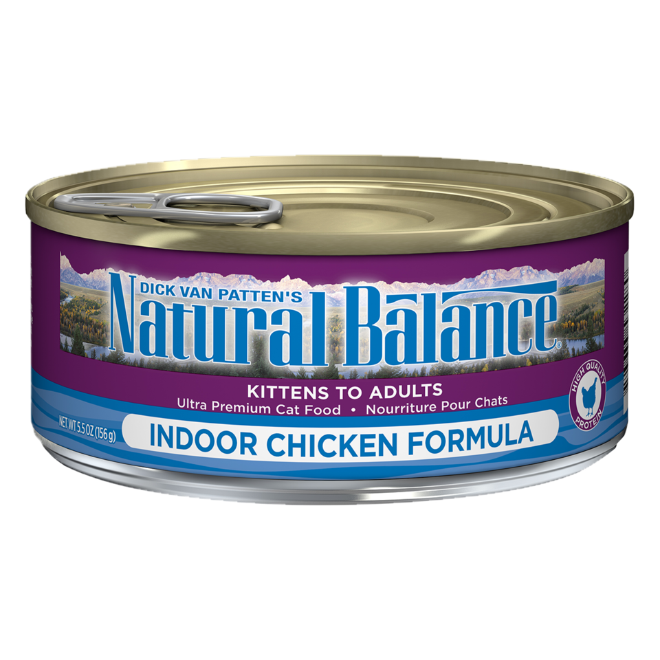 Natural Balance® Ultra Premium Indoor Canned Cat Formula, Wet Cat Food, 5.5-oz Case of 24