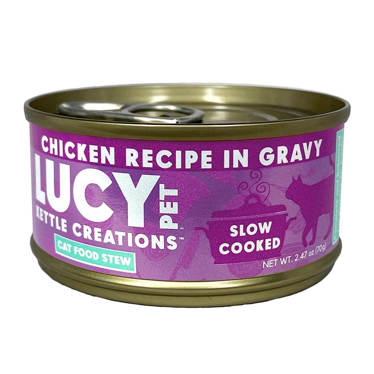 Lucy Pet Kettle Creations™ Chicken Cat Recipe in Gravy, Wet Cat Food, 2.47-oz Case of 12