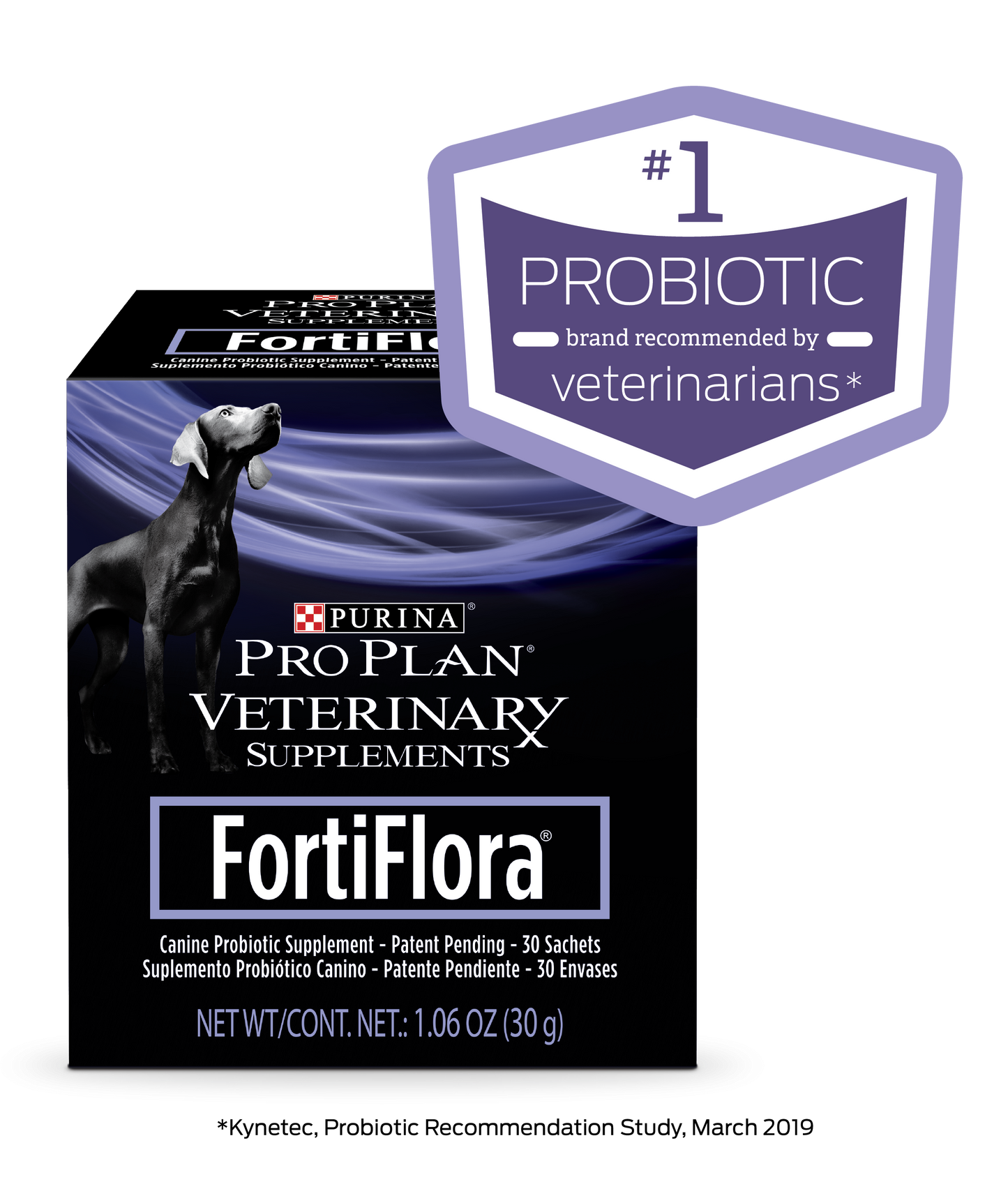 Purina Pro Plan Veterinary Supplements FortiFlora Canine Nutritional Supplement, 30-Count