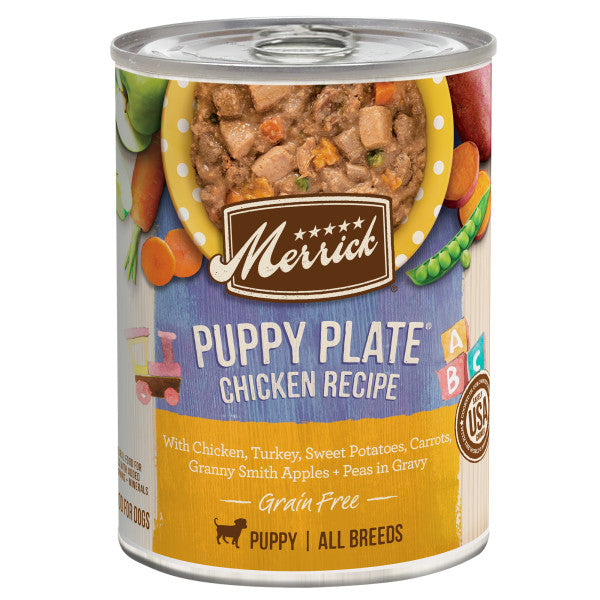 Merrick Puppy Plate Chicken, Wet Dog Food, 12.7-oz. case of 12