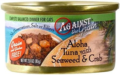 Against The Grain Aloha Tuna With Crab & Seaweed Recipe 2.8-oz, Wet Cat Food, Case Of 12