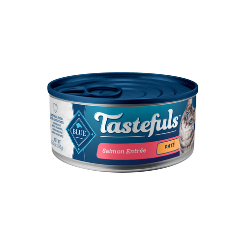 Blue Buffalo Tastefuls Natural Pate Wet Cat Food, Salmon Entrée, 5.5-oz Case of 12