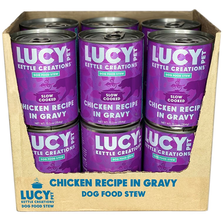 Lucy Pet Kettle Creations™ Chicken Dog Recipe in Gravy, Wet Dog Food, 12.5-oz Case of 12