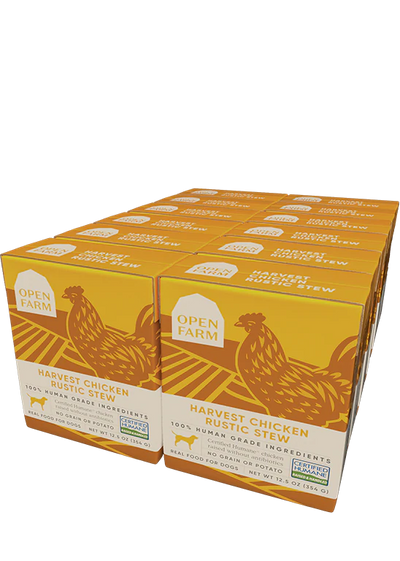 Open Farm Harvest Chicken Rustic Stew, Wet Dog Food, 12.5oz Case of 12