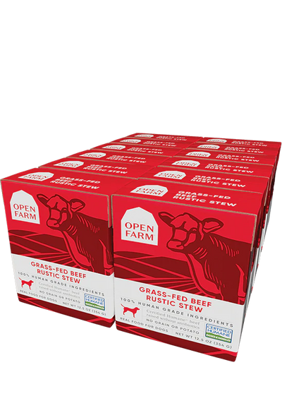 Open Farm Grass-Fed Beef Rustic Stew, Wet Dog Food, 12.5oz Case of 12