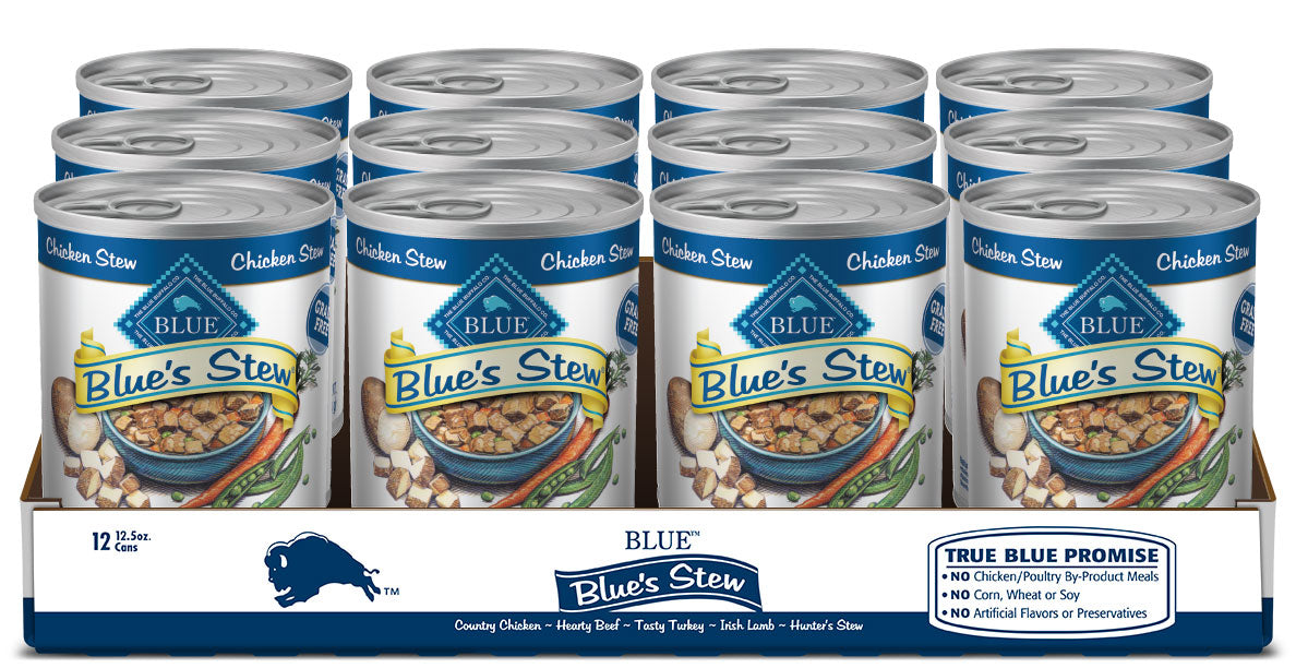 Blue Buffalo Blue's Stew Natural Adult Wet Dog Food, Chicken Stew 12.5-oz, Case of 12