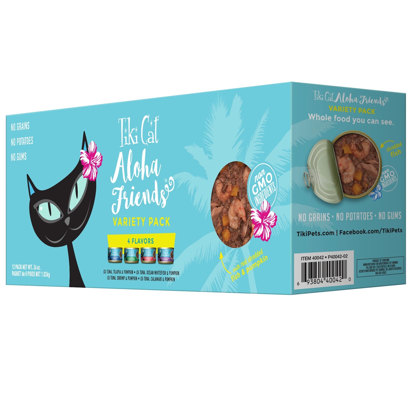 Tiki Cat Aloha Friends Variety Pack, Wet Cat Food, 3-oz Case of 12