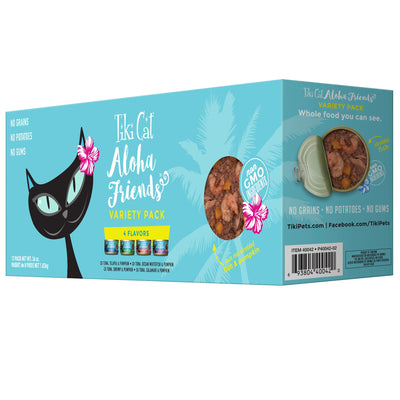 Tiki Cat Aloha Friends Variety Pack, Wet Cat Food, 3-oz Case of 12
