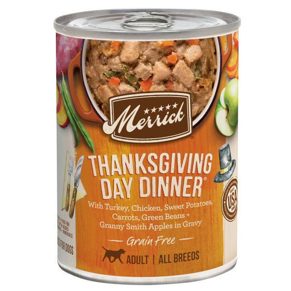Merrick Thanksgiving Day Dinner, Wet Dog Food, 12.7-oz, case of 12