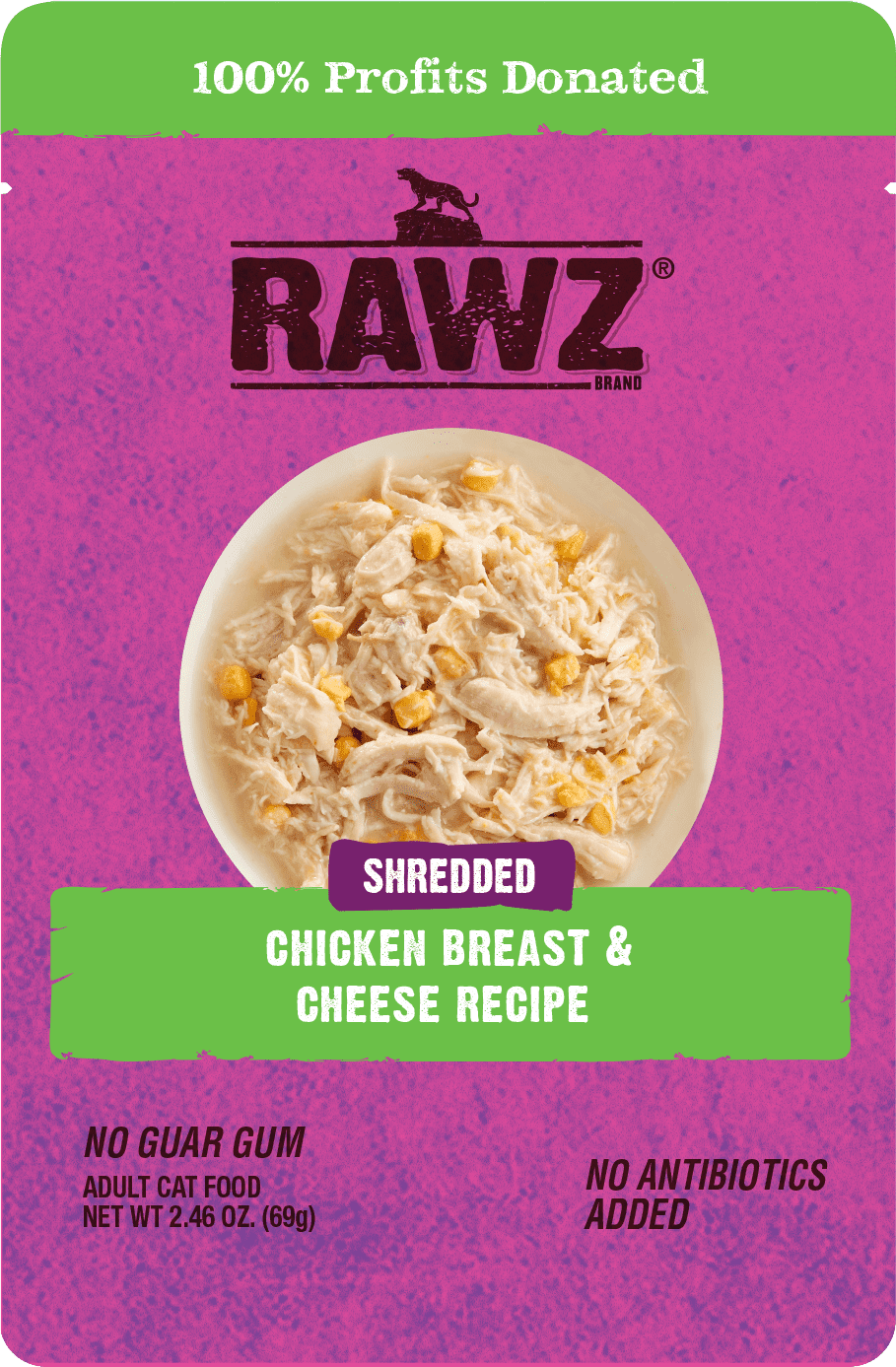 RAWZ® Shredded Chicken and Cheese Recipe 2.46-oz, Wet Cat Food