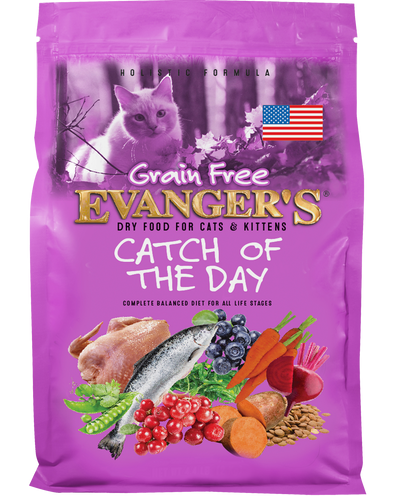 Evanger's Grain Free Catch Of The Day Dry Cat Food, 4.4-lb Bag