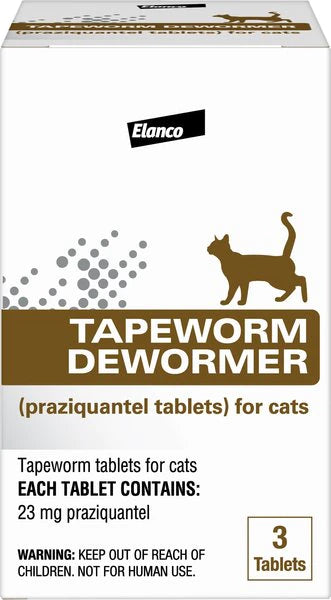 Elanco Tapeworm Dewormer For Cats, 3-Count