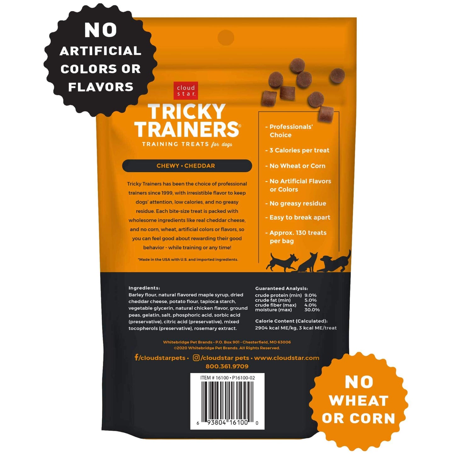 Cloud Star Tricky Trainers Chewy Cheddar, Dog Treat