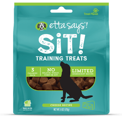 Etta Says! Sit! Training Treat, Cheese Recipe, 6-oz Bag