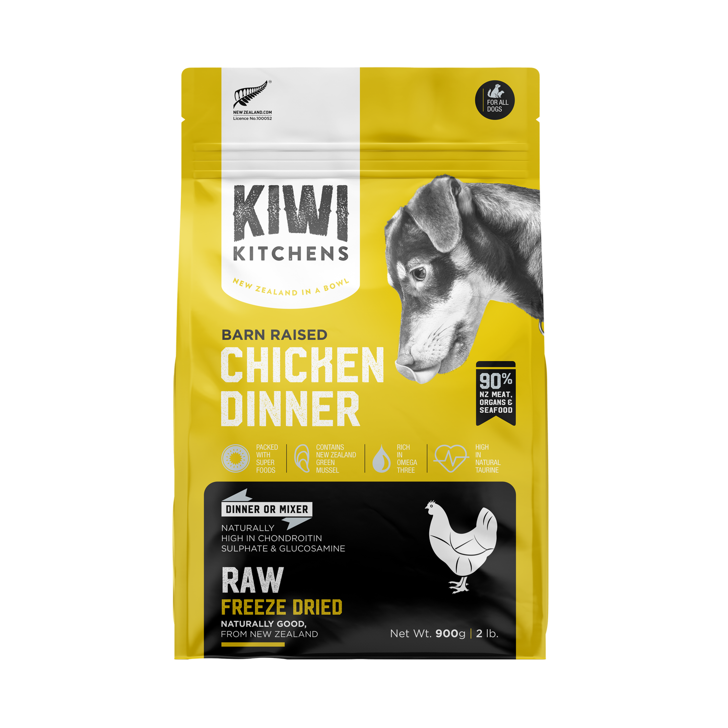 Kiwi Kitchens Chicken Dinner, Freeze-Dried Dog Food