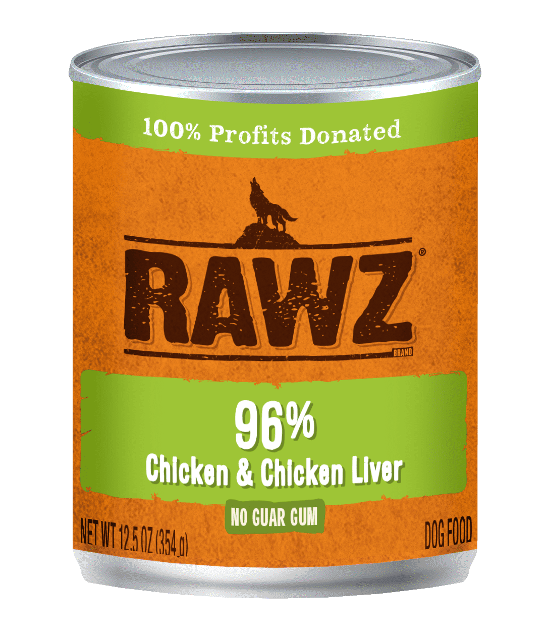 RAWZ® Steam Cooked 96% Chicken & Chicken Liver Recipe, Wet Dog Food, 12.5oz Case of 12