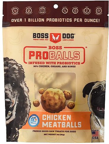 Boss Dog Proballs Freeze-Dried Meatballs Chicken Recipe, Dog Treat