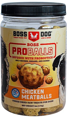Boss Dog Proballs Freeze-Dried Meatballs Chicken Recipe, Dog Treat
