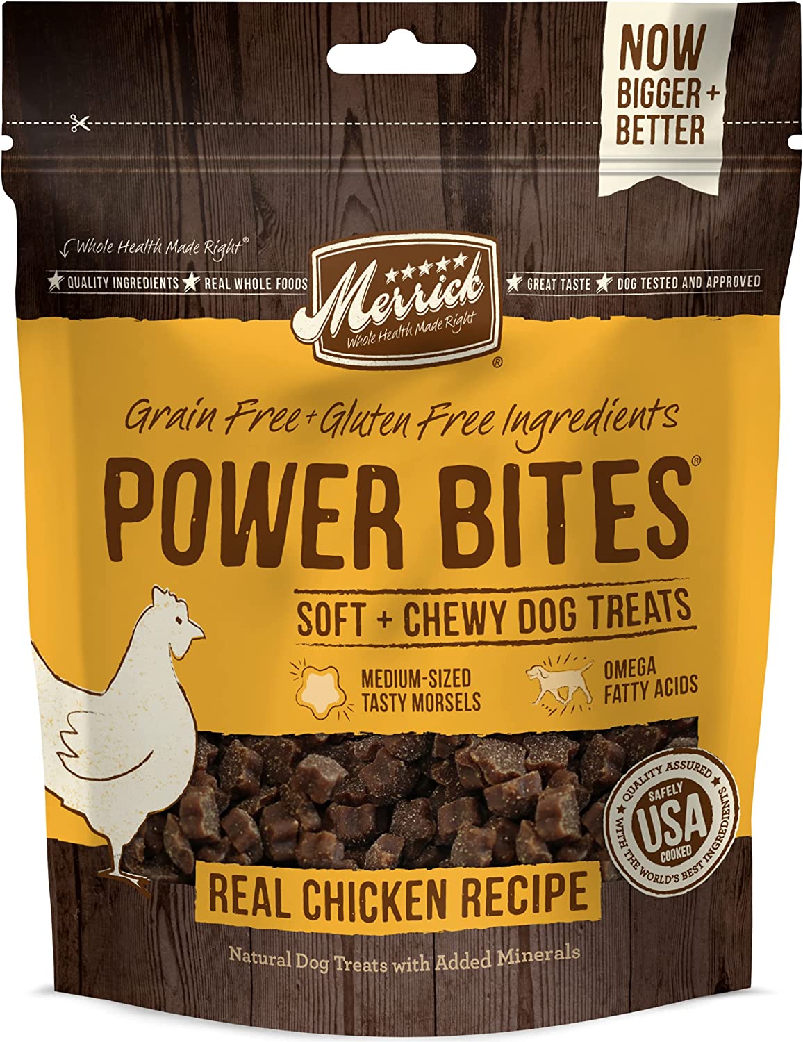 Merrick Power Bites Real Chicken Recipe 6-oz, Dog Treat