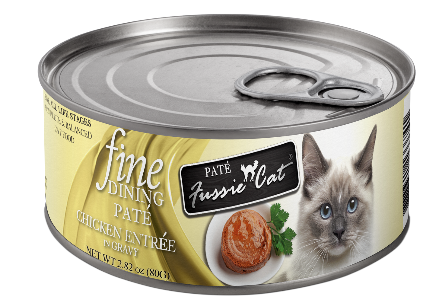 Fussie Cat Fine Dining Pate Chicken Entrée In Gravy 2.82-oz, Wet Cat Food, Case Of 24