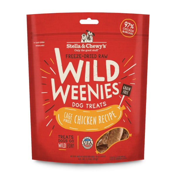Stella & Chewy's Treats for Dogs Chicken Wild Weenies, 3.25-oz Bag