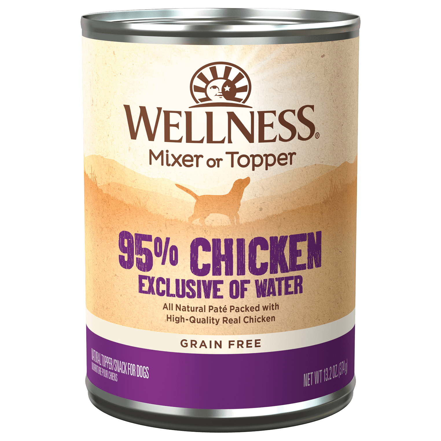 Wellness 95 Chicken Mixer or Topper Wet Dog Food Topper 13.2 oz