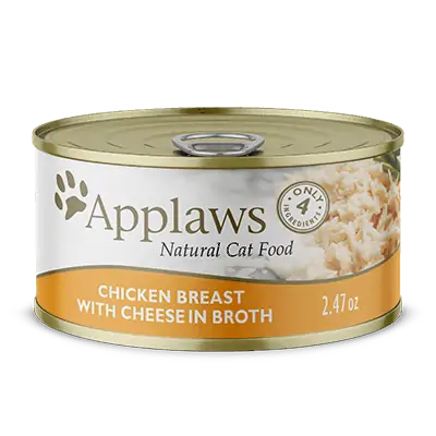 Applaws Chicken Breast With Cheese In Broth, Wet Cat Food, Case Of 24