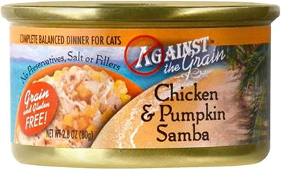 Against The Grain Chicken & Pumpkin Samba Recipe 2.8-oz, Wet Cat Food, Case Of 12