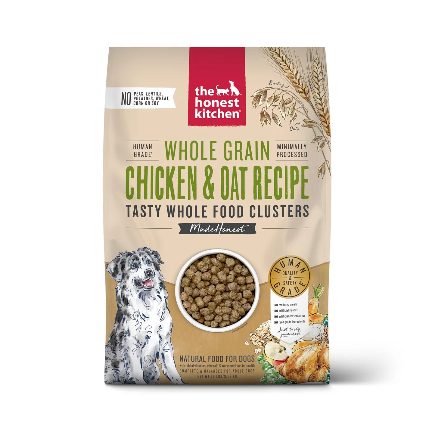 The Honest Kitchen Tasty Whole Food Clusters, Whole Grain And Chicken Recipe, Dry Dog Food