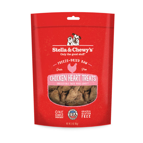 Stella & Chewy's Freeze-Dried Single Ingredient Chicken Hearts Dog Treats