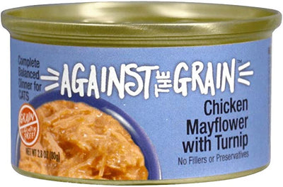 Against The Grain Chicken Mayflower With Turnip Recipe 2.8-oz, Wet Cat Food, Case Of 24