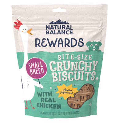 Natural Balance Limited Ingredient Crunchy Biscuits Small Breed Sweet Potato And Chicken Recipe Dog Treat, 8-oz Bag