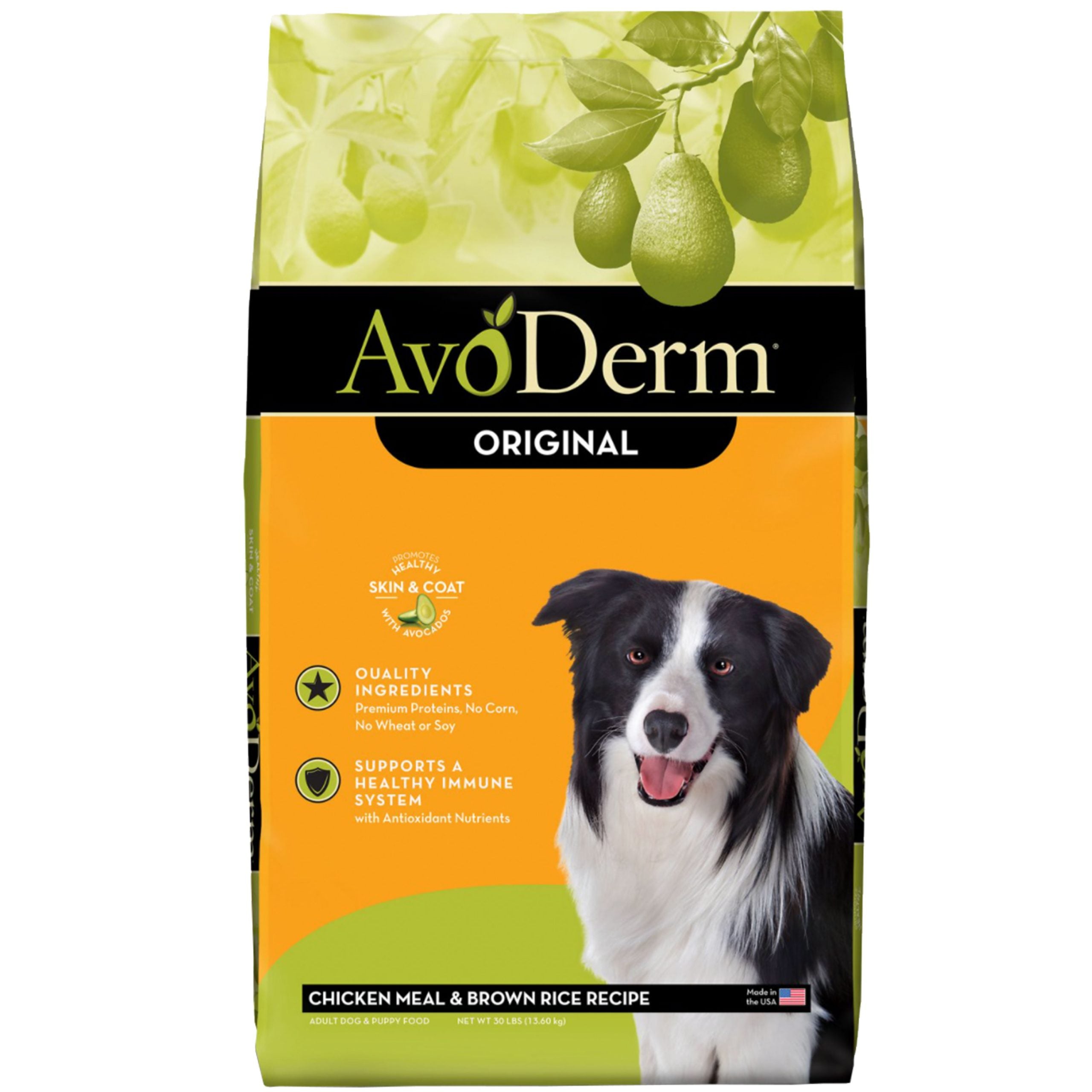 AvoDerm Natural Adult Chicken Meal Brown Rice Formula Dry Dog