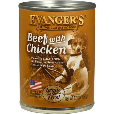 Evangers Heritage Classic Beef With Chicken In Loaf Form Wet Dog Food, 12.8-oz, Case Of 12