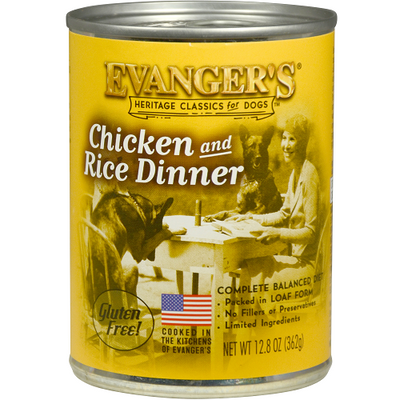 Evangers Heritage Classic Chicken And Rice Dinner In Loaf Form Wet Dog Food, Case Of 12
