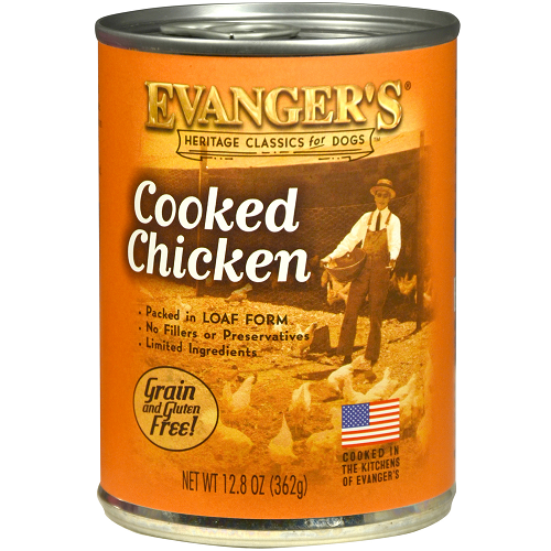 Evangers Heritage Classics Cooked Chicken In Loaf Form Wet Dog Food, 12.8-oz, Case Of 12