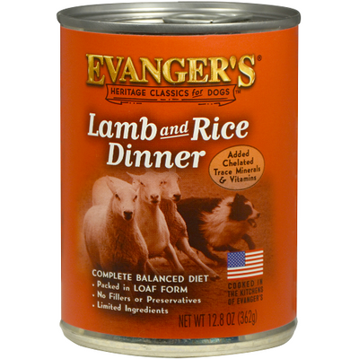 Evangers Heritage Classic Lamb And Rice Dinner In Loaf Form Wet Dog Food, Case Of 12