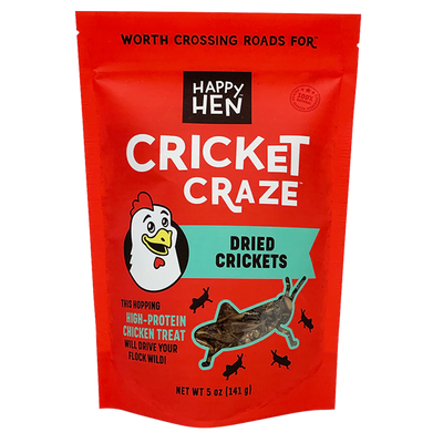 Happy Hen Treats Cricket Craze, Poultry Treat, 5-oz Bag