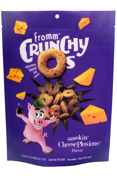 Fromm Crunchy O's Grain Free Smokin' Cheese Plosions Recipe Dog Treats