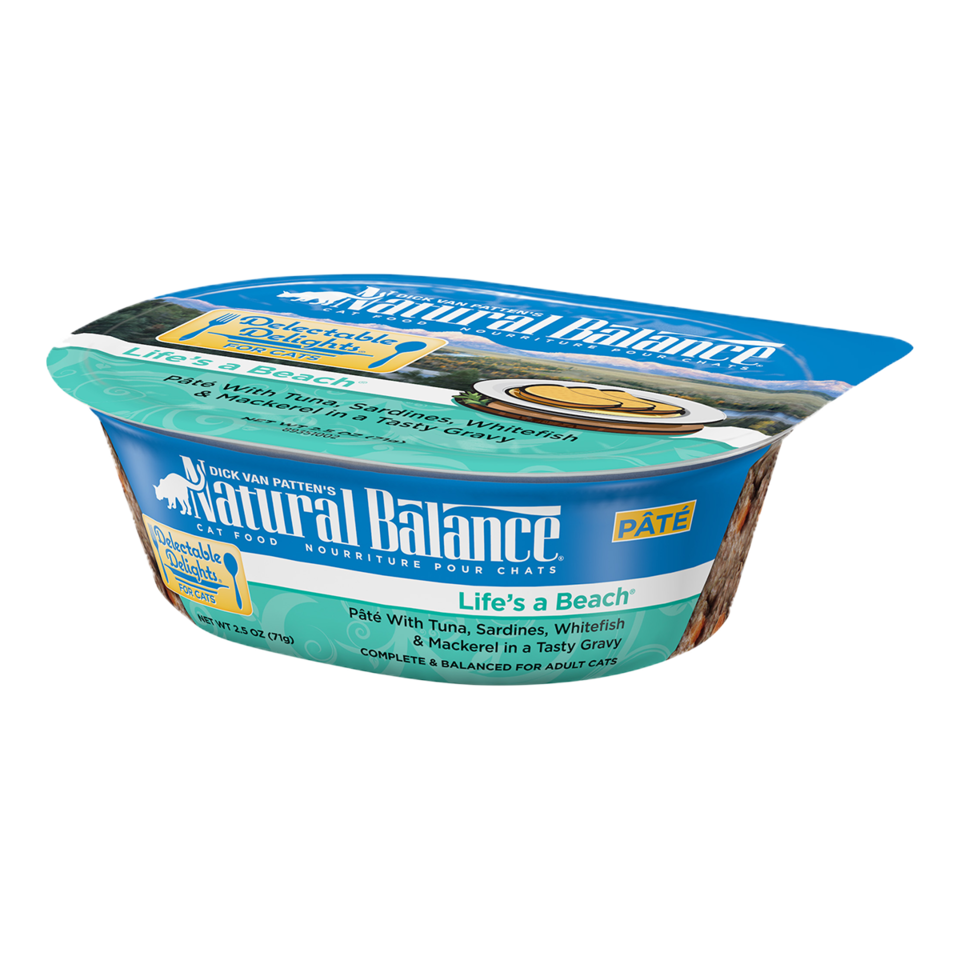 Natural Balance® Delectable Delights® Life's a Beach Formula, Wet Cat Food, 2.5-oz Case of 12